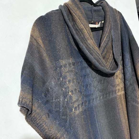 Soft Surroundings Poncho  Sweater Cowl Adalyn Neck Sweater One Size - Picture 3 of 12